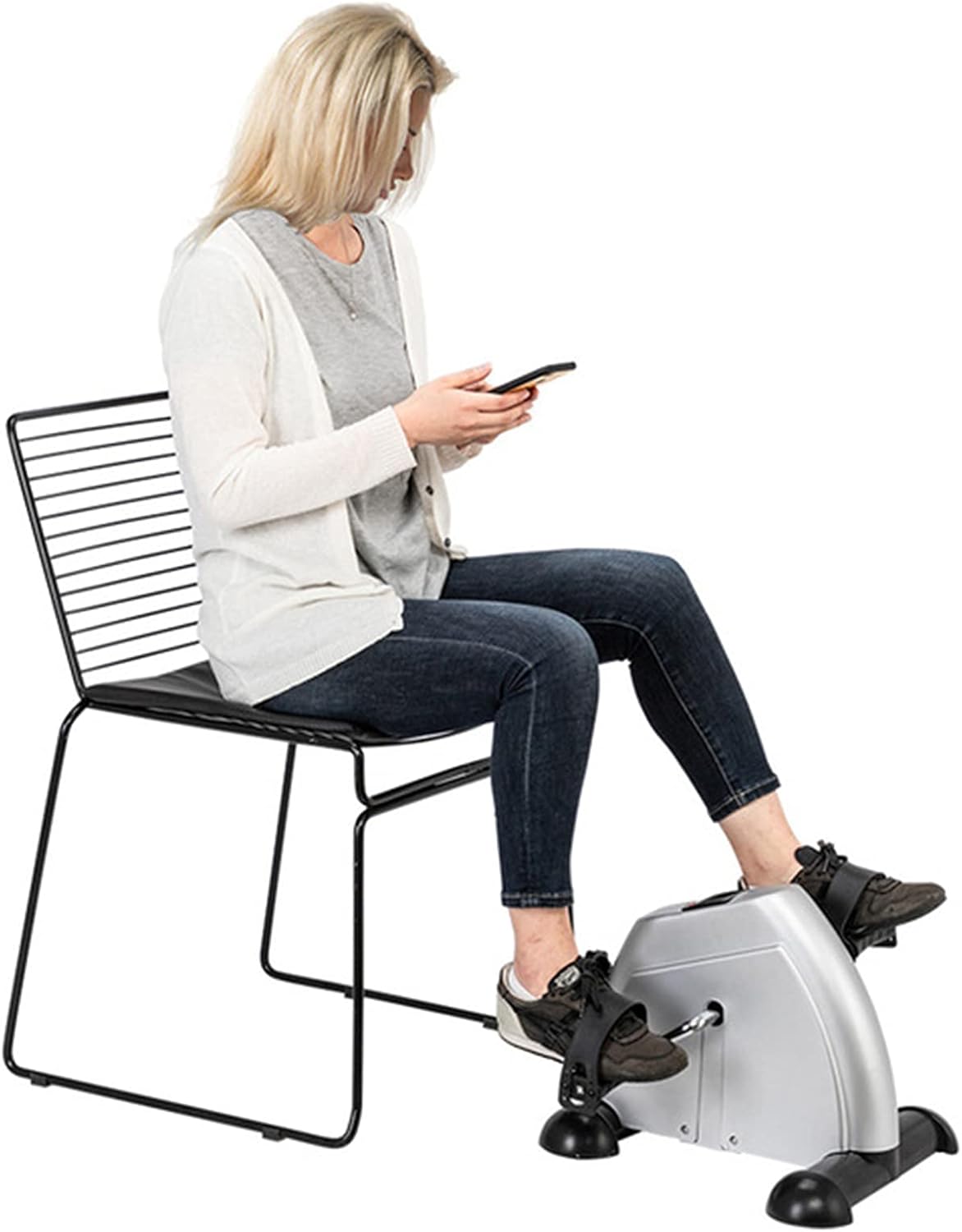 Portable Under Desk Exercise Bike with Adjustable Resistance J91243