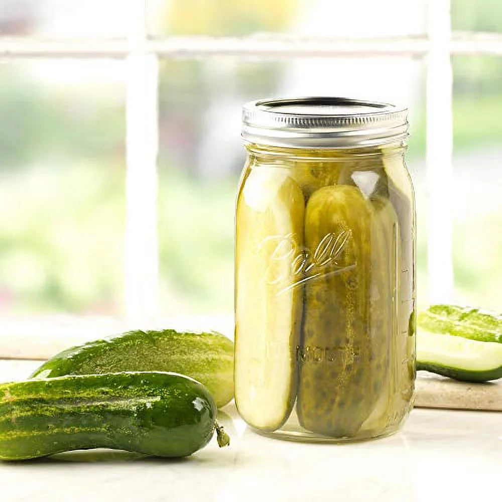 Wide Mouth Quart 32-Ounces Mason Jar with Lid and Band Z82982