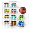 12 Pack Clear Plastic Stackable Shoe Storage Boxes F723506