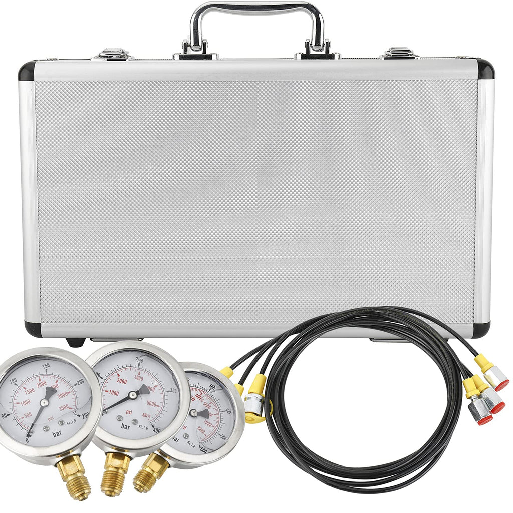 Hydraulic Pressure Test Kit with 11 Couplings 25/40/60 Mpa J9596