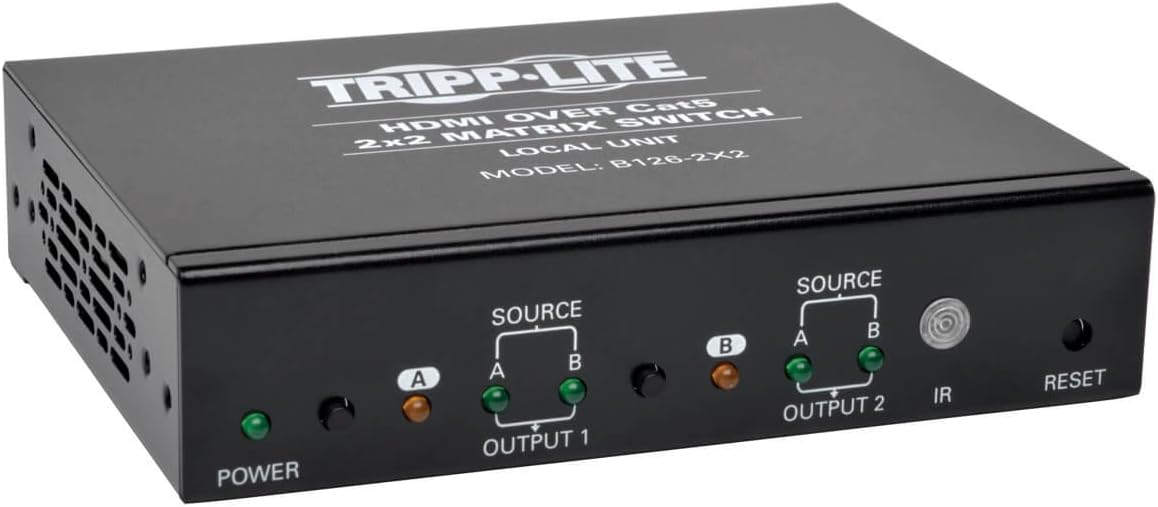 4x4 HDMI Over Cat5 Cat6 Matrix Splitter Switch Black F171