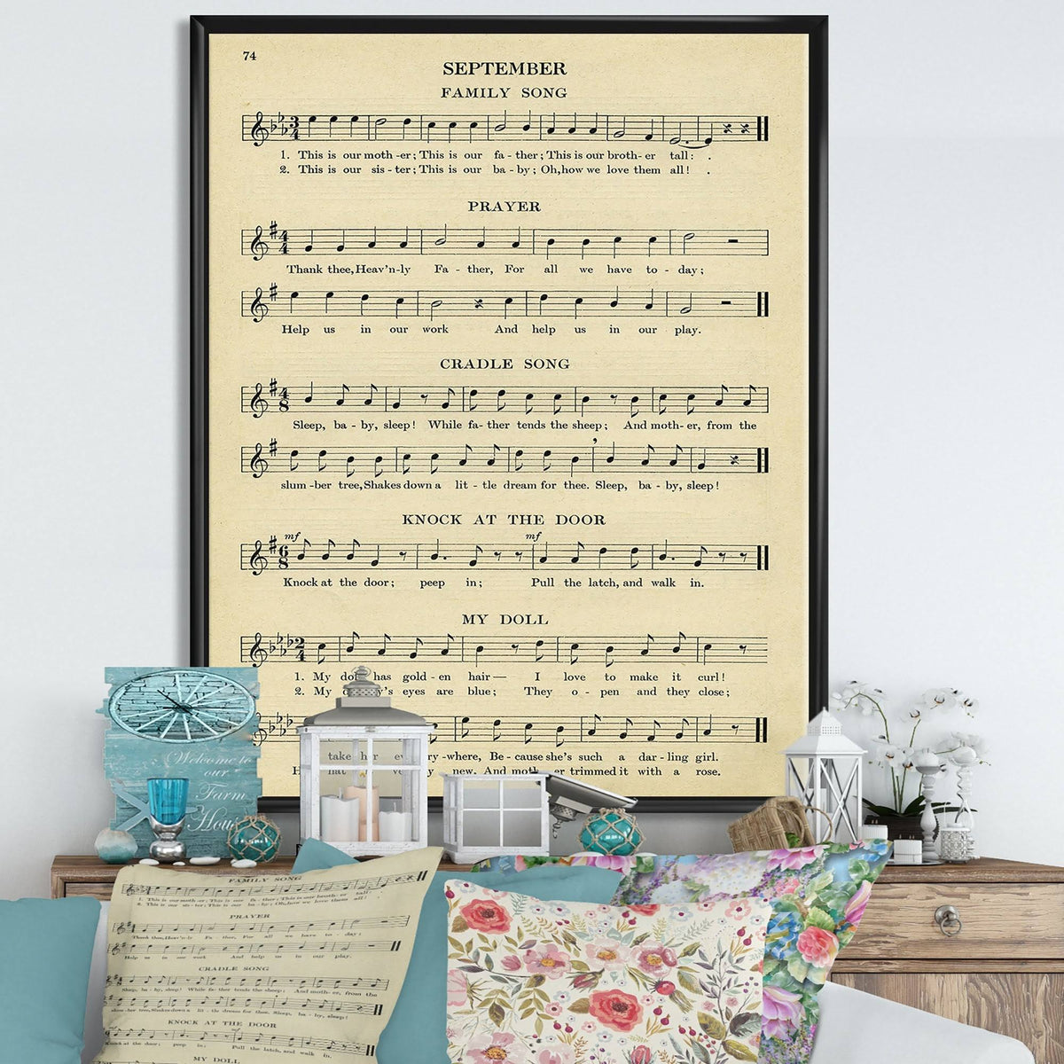 Framed Canvas 30 in. Wide x 40 in. High Black M894836