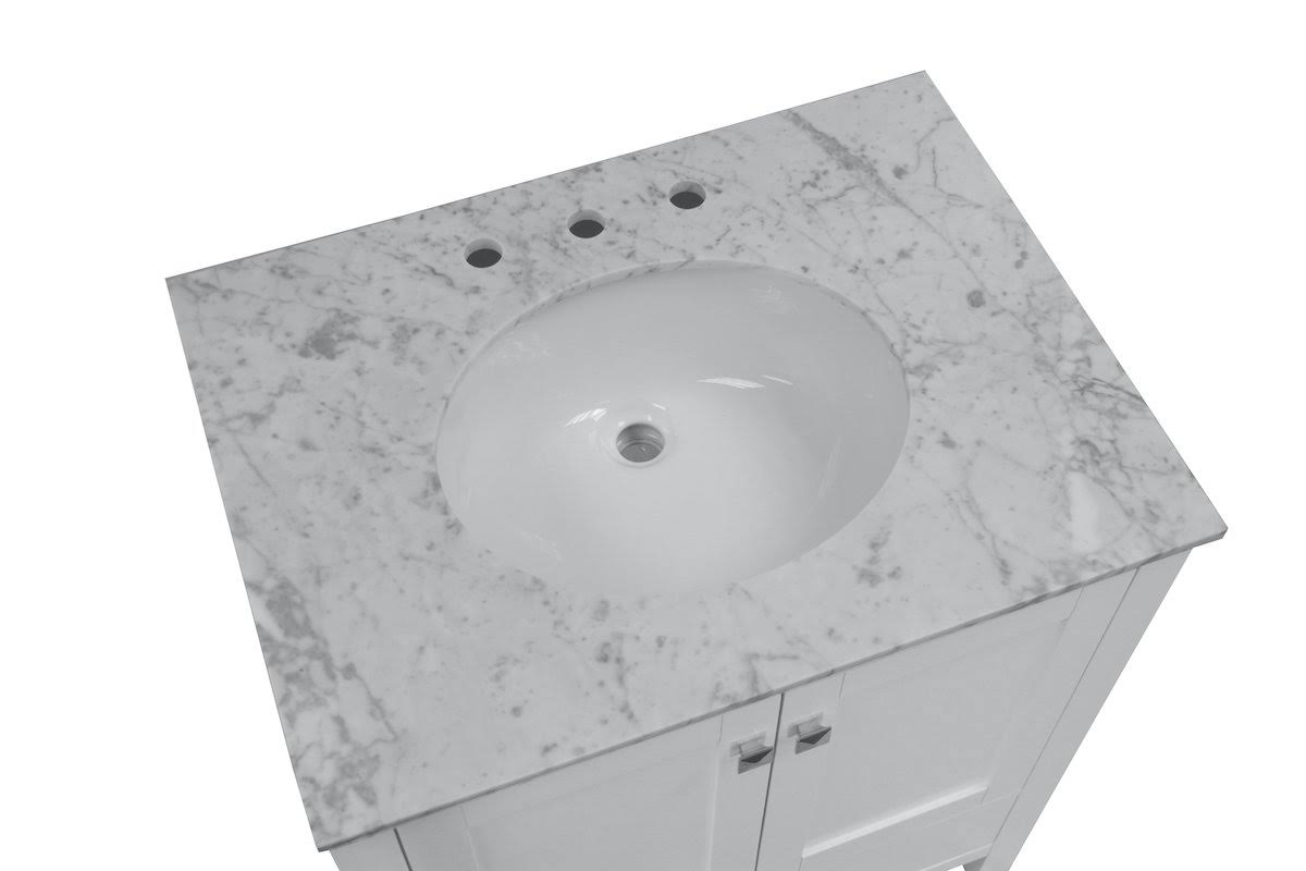 Royal Blue 30-Inch Bathroom Vanity with Marble Top R981