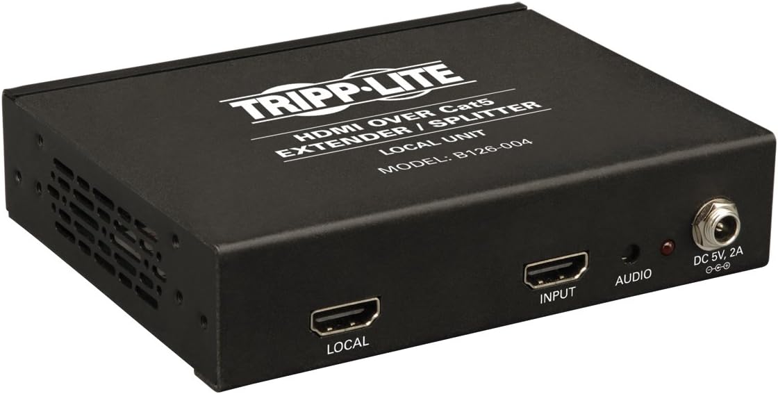 4x4 HDMI Over Cat5 Cat6 Matrix Splitter Switch Black F171