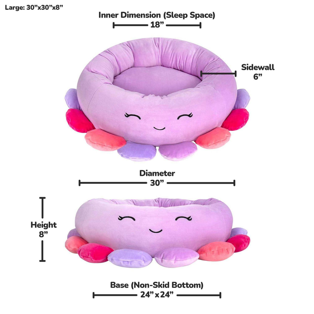 Squishmallows Octopus Pet Bed J686559