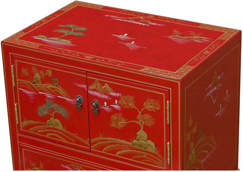 Red Accent Cabinet Z61307