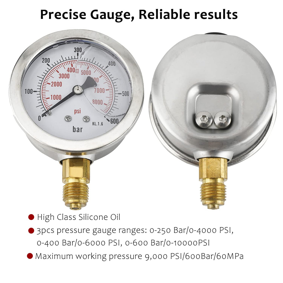 Hydraulic Pressure Test Kit with 11 Couplings 25/40/60 Mpa J9596