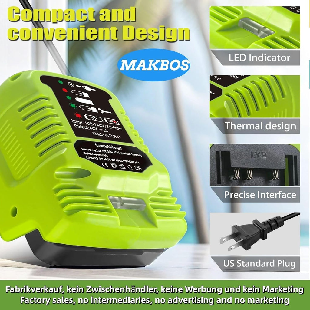 Portable Mini Fast Charger Adapter for 40V Battery D776728