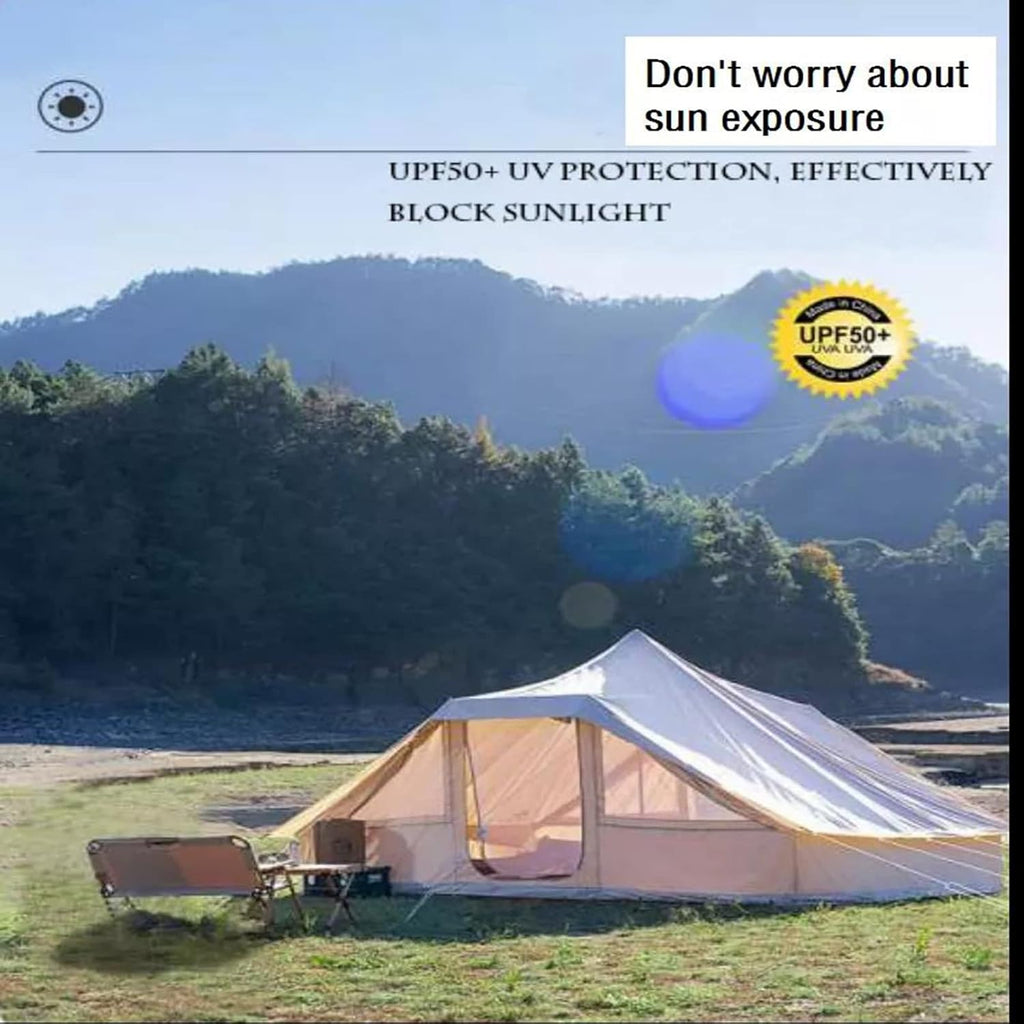 Khaki Double Door Camping Tent S834