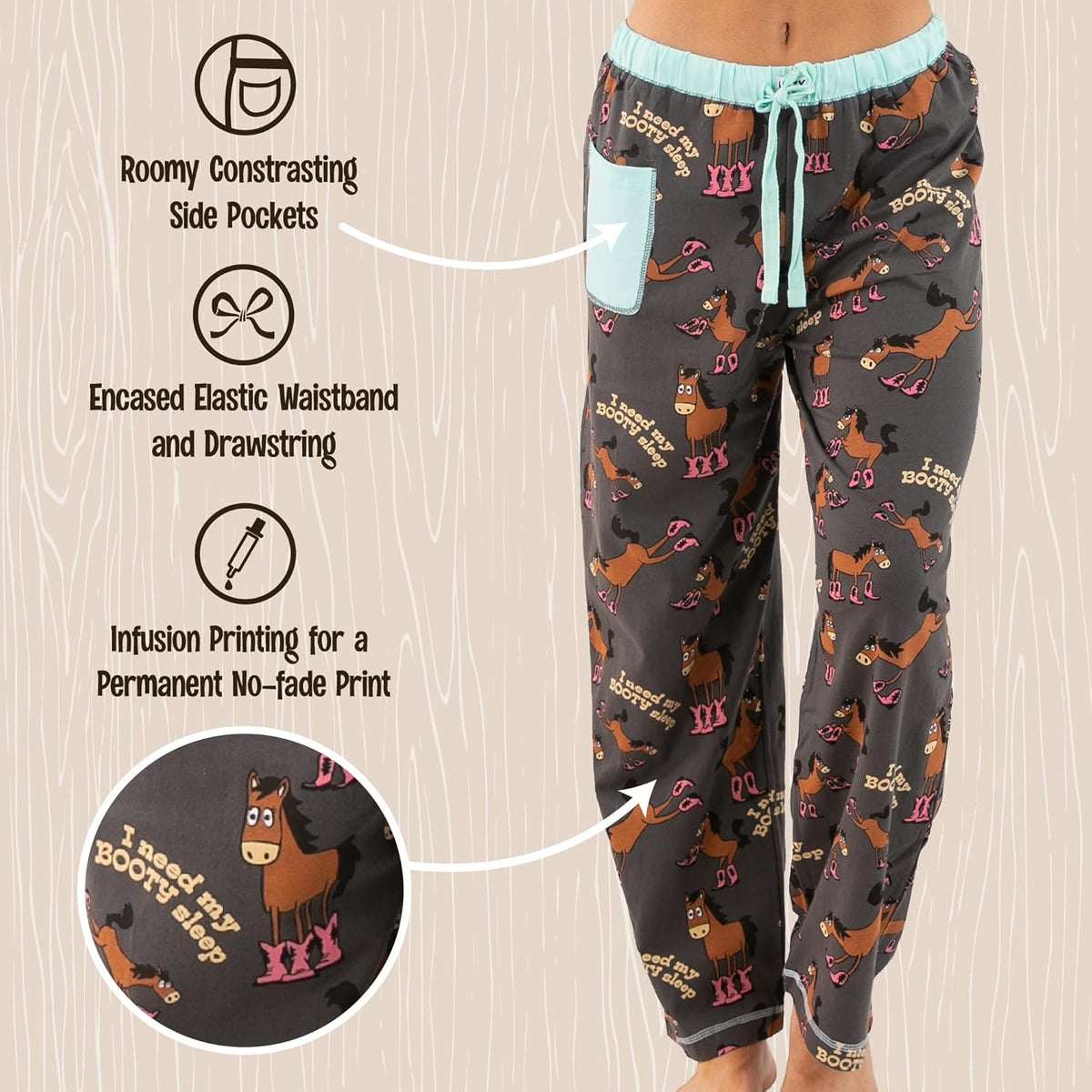 Cute Farm Pajama Pants and Top Separates J34760