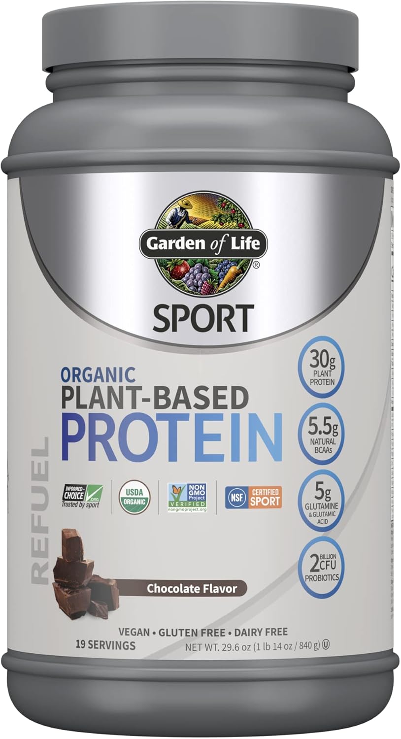 Organic Vegan Chocolate Plant Protein Powder, 19 Servings Pack of 2 Z515