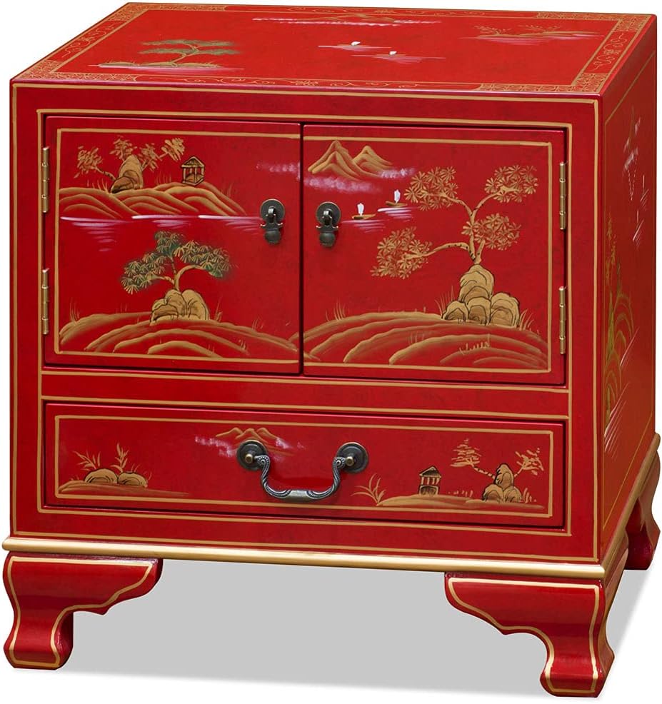 Red Accent Cabinet Z61307