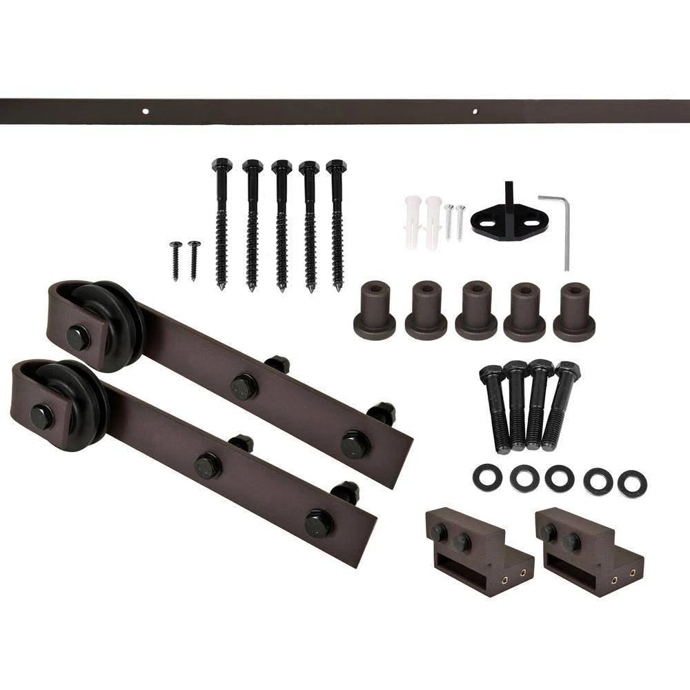 Paneled Wood Barn Door with Installation Hardware Kit - 36 x 84 X20708