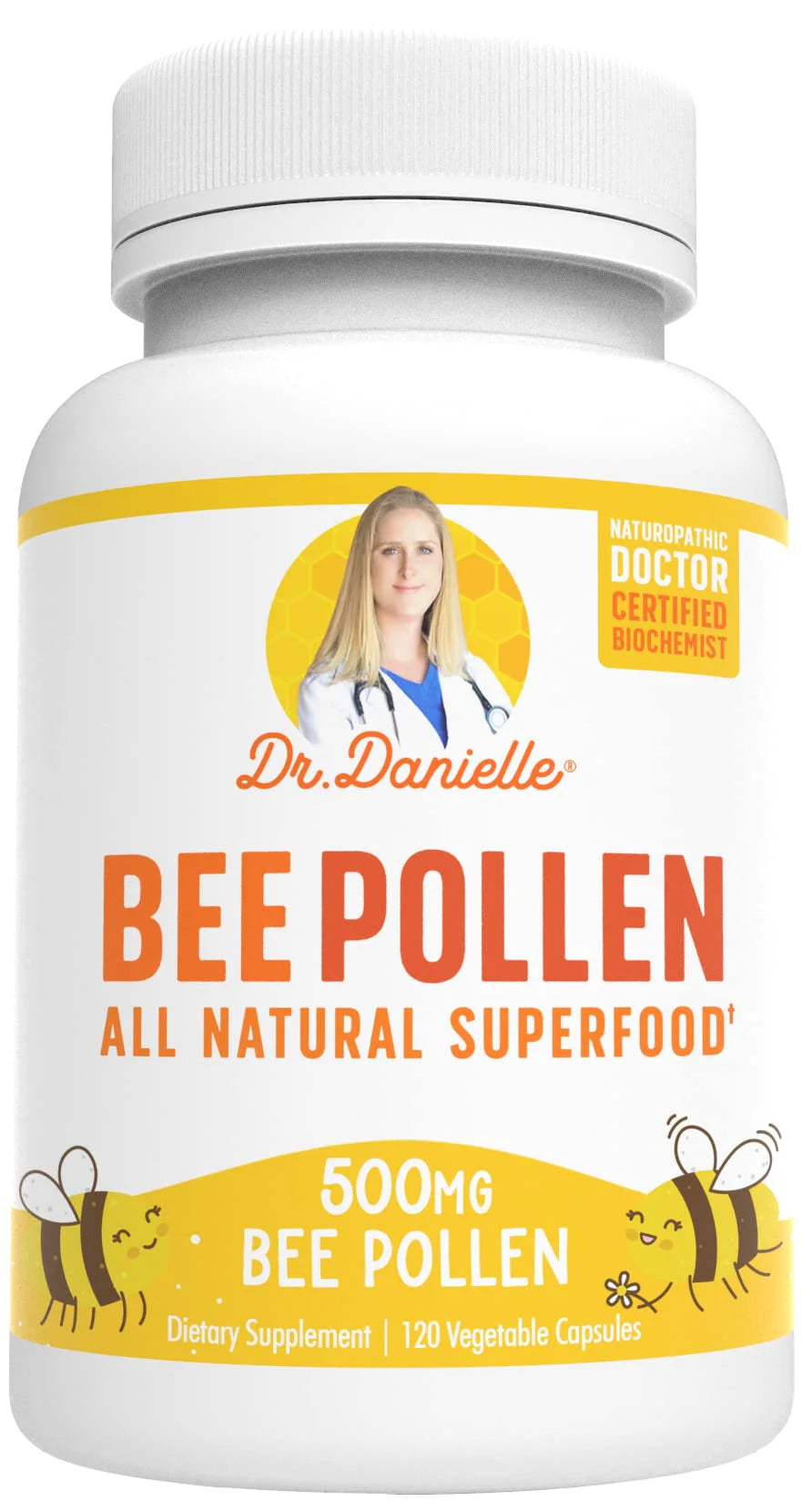 500mg 120 Veggie Capsules Bee Pollen Supplement V52080