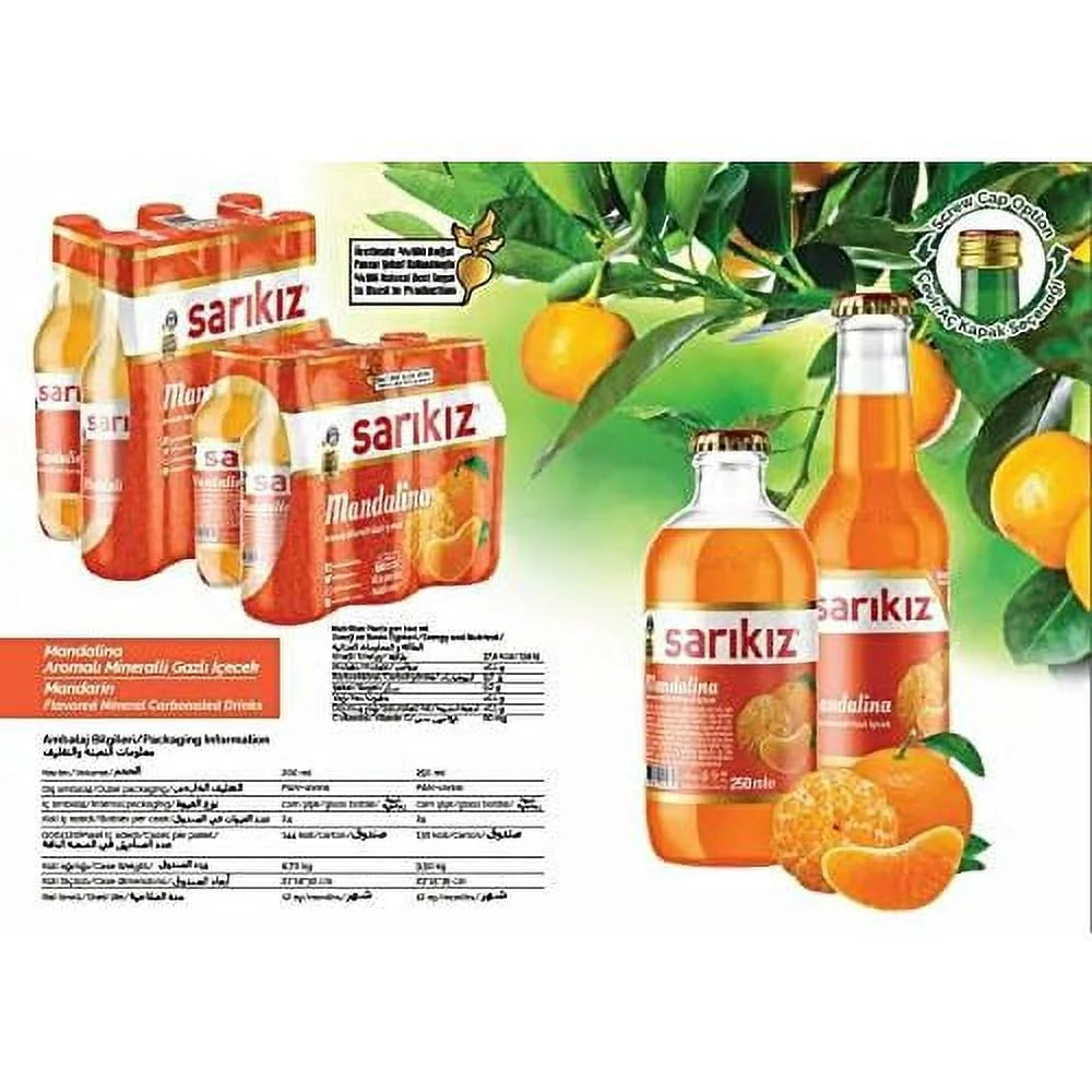 Turkish Mineral Water With Mandarin Flavored 200Ml X 6 Packs B692377