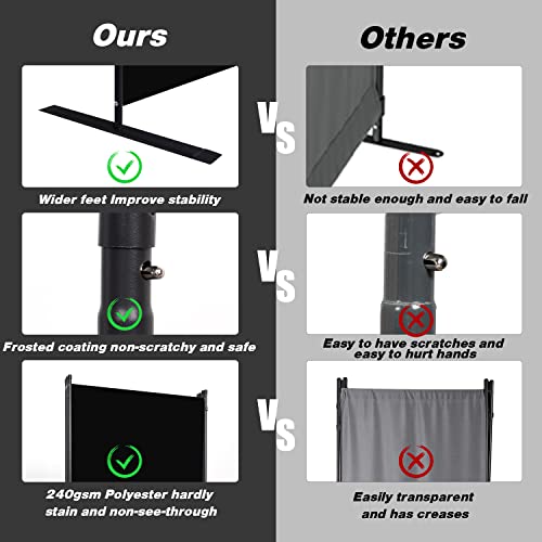 Black 4 Panel Folding Room Divider I15568