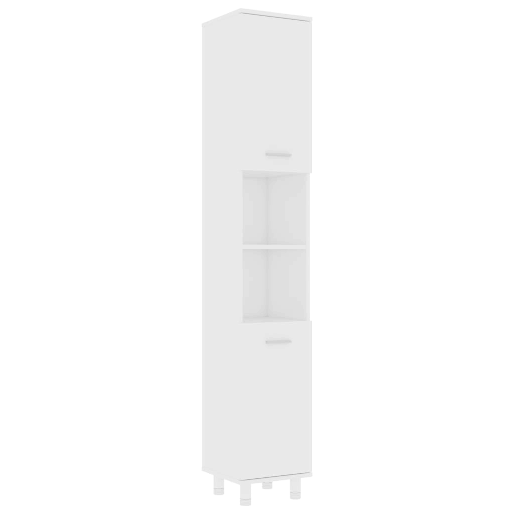 White and Sonoma Oak Bathroom Cabinet Chipboard L40573