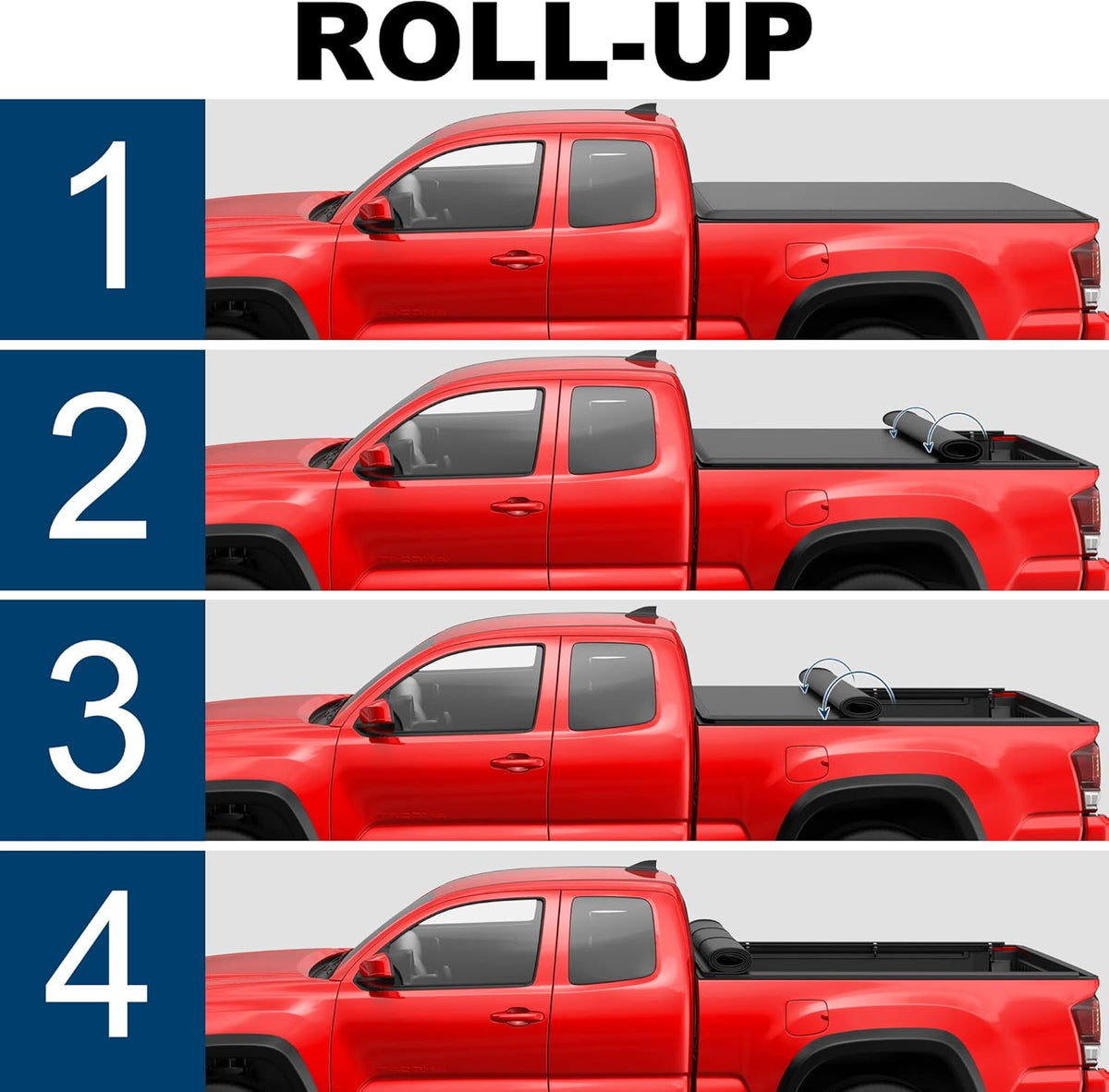 Roll-Up Soft Vinyl Truck Bed Tonneau Cover for 6 FT Fleetside Cargo Bed V749871