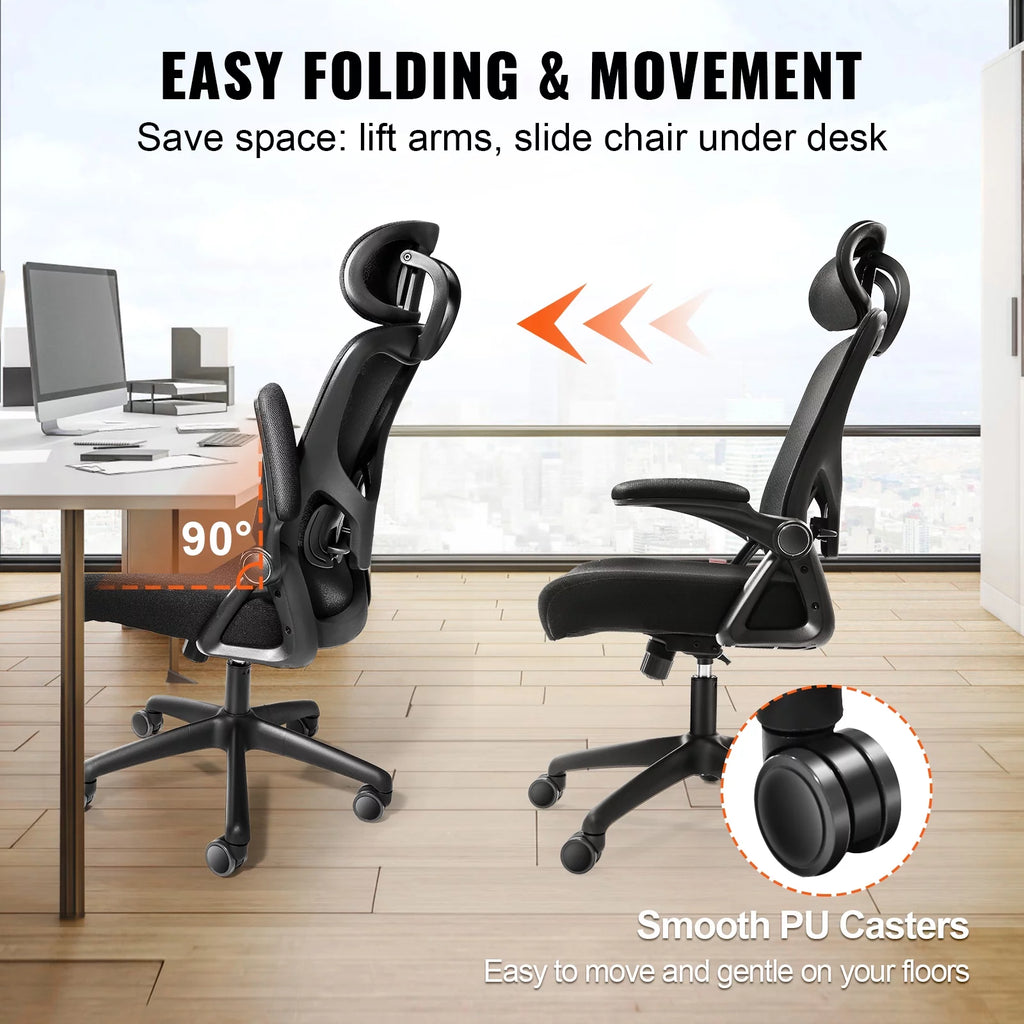 Ergonomic Mesh Office Chair with Lumbar and Head Support Z8480