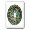 Turquoise And Gold Aztec Calendar Single Toggle Switch A15625