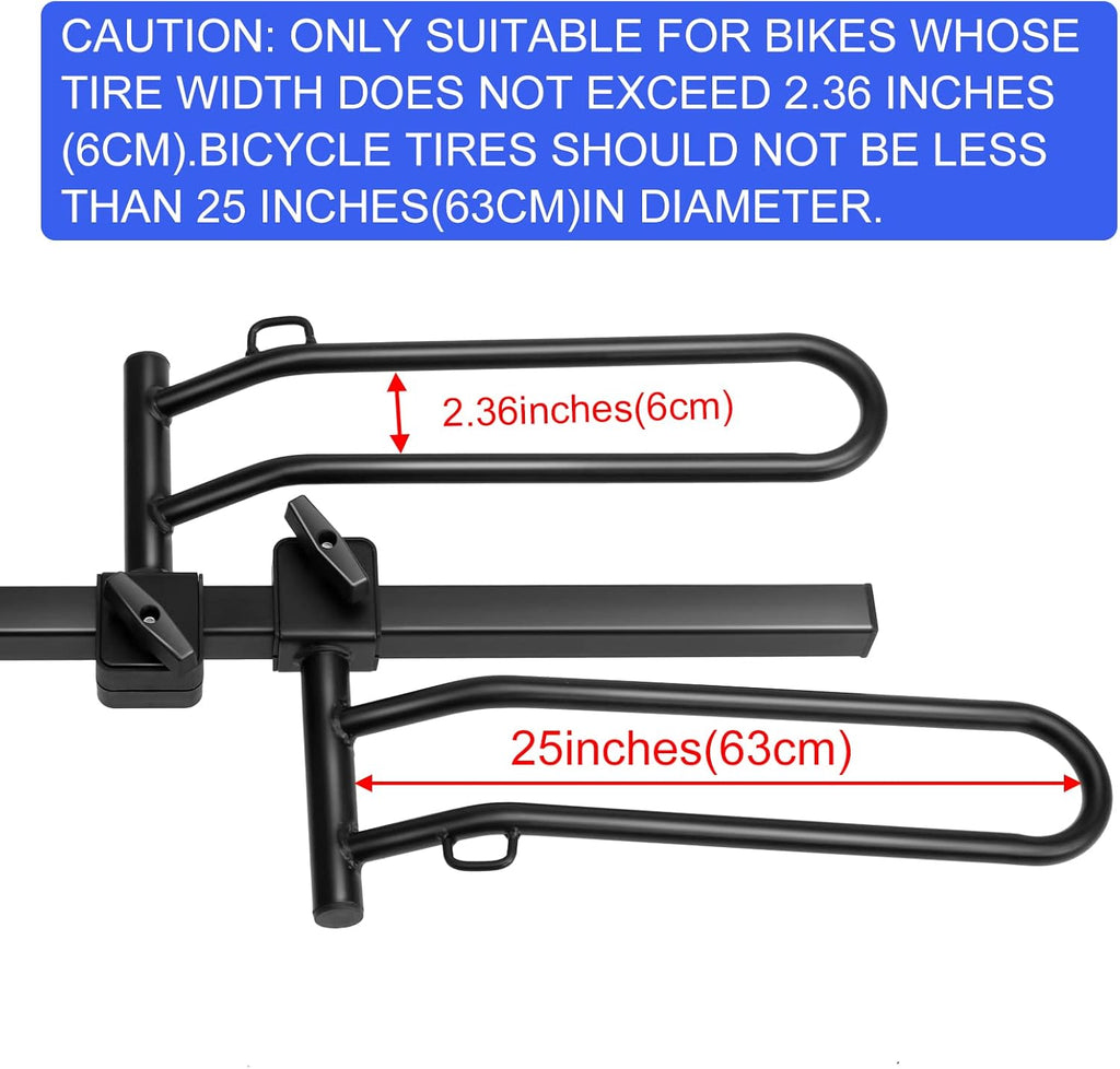 Hitch Mount Bike Rack, Foldable 2 Tray Bicycle Rack O631441