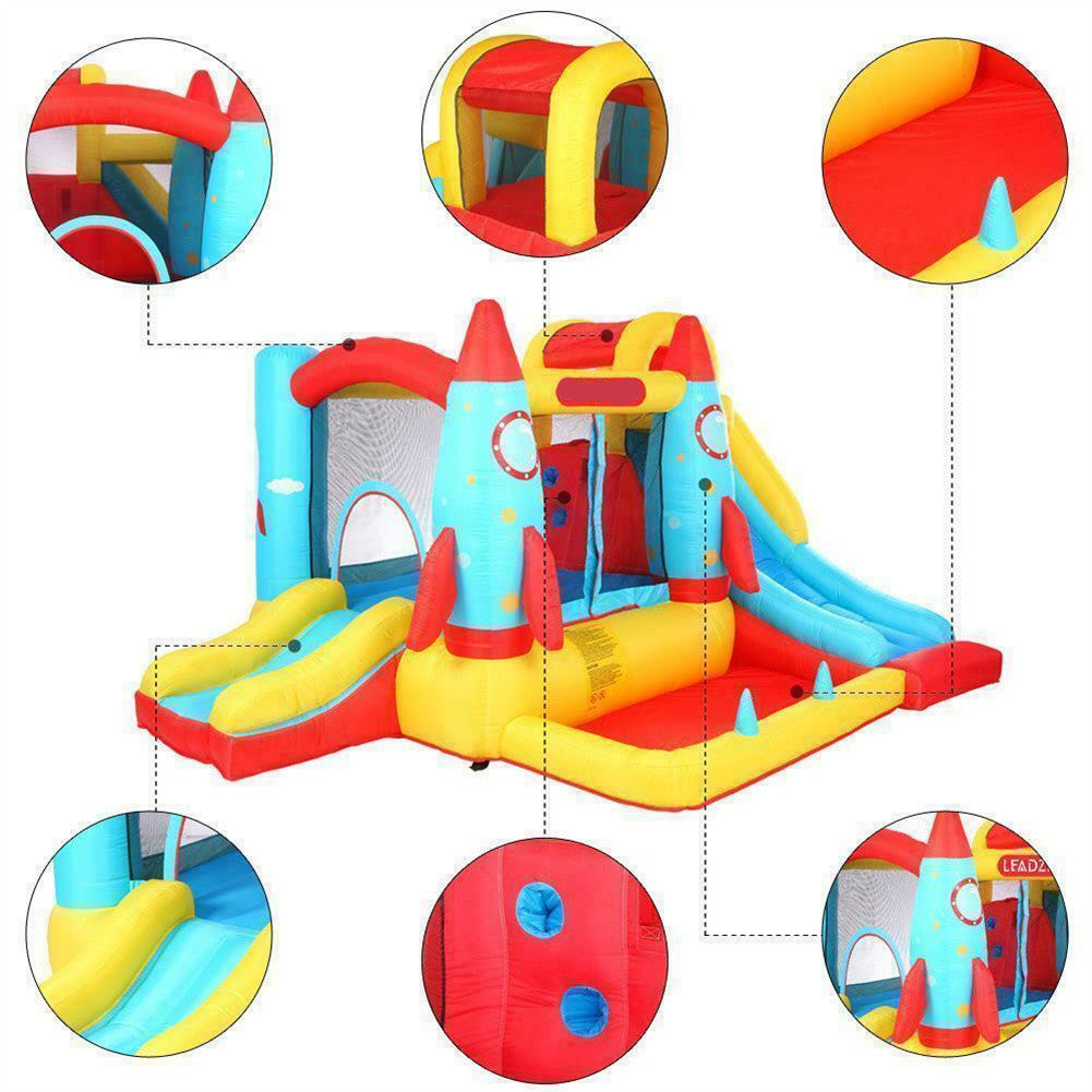 Rocket Bounce House Inflatable Castle Slide with Blower G297049