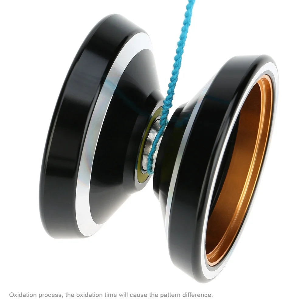Black Aluminum Alloy Yo-yo with Spinning String I11798