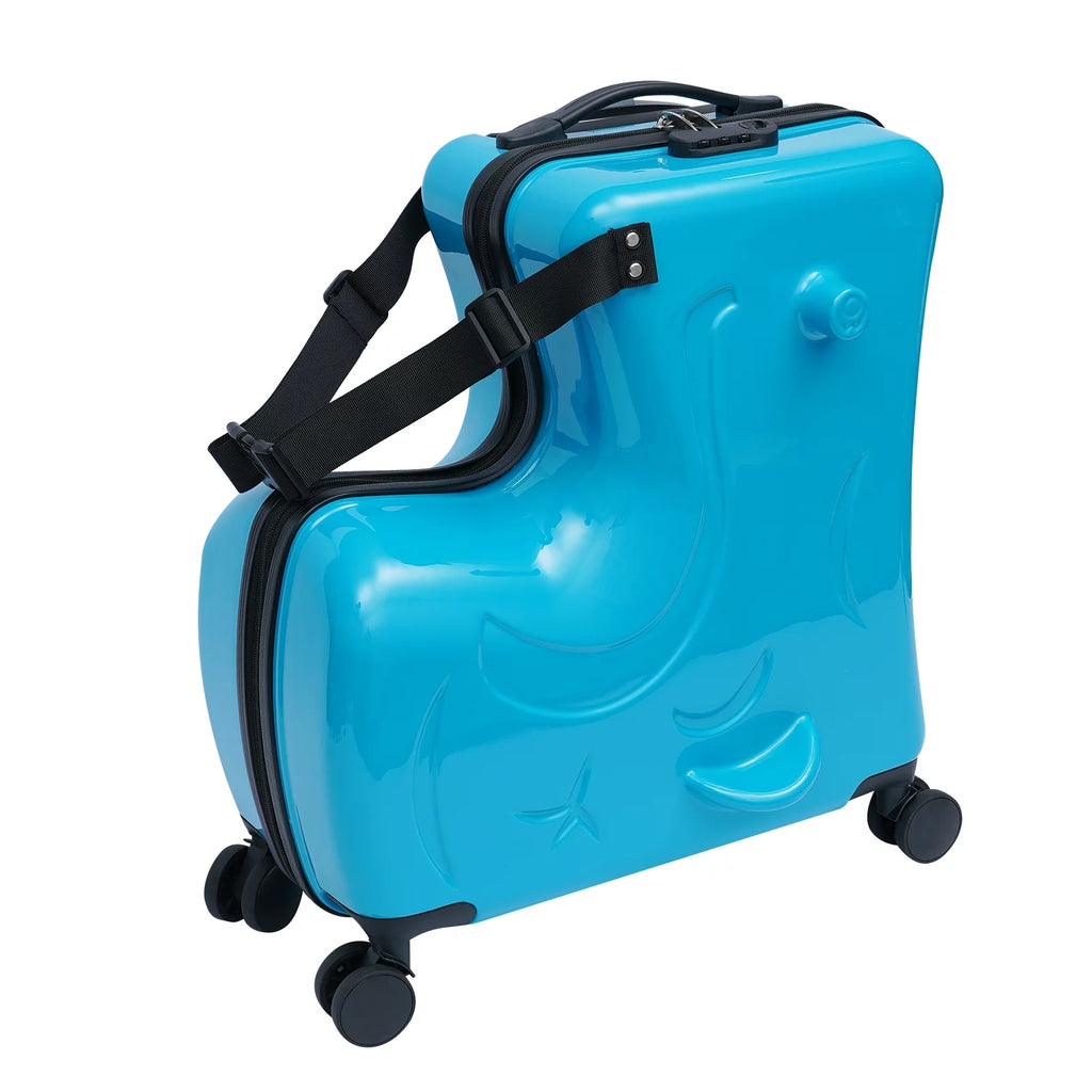 20" Kids Ride On Hard Luggage Suitcase Blue J880