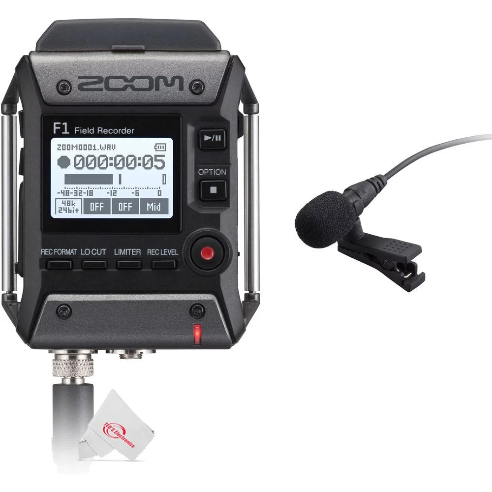 2-Input 2-Track Portable Digital Multitrack Field Recorder + Lavalier Microphone V63247