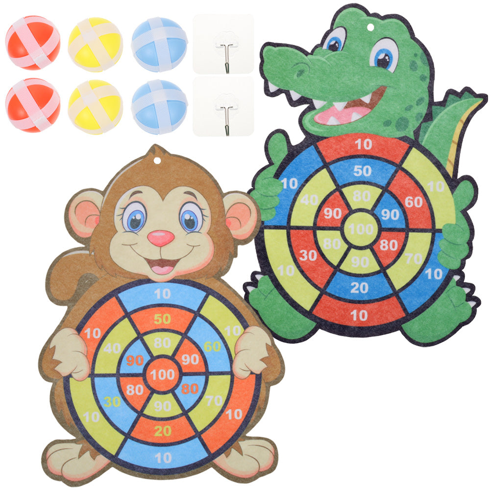 Kids Dart Board Game Sticky Balls Indoor Cartoon T22724