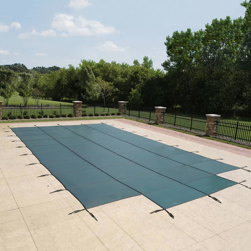 Green 18-Year Mesh Safety Cover for 12-ft x 24-ft Rect Pool T952
