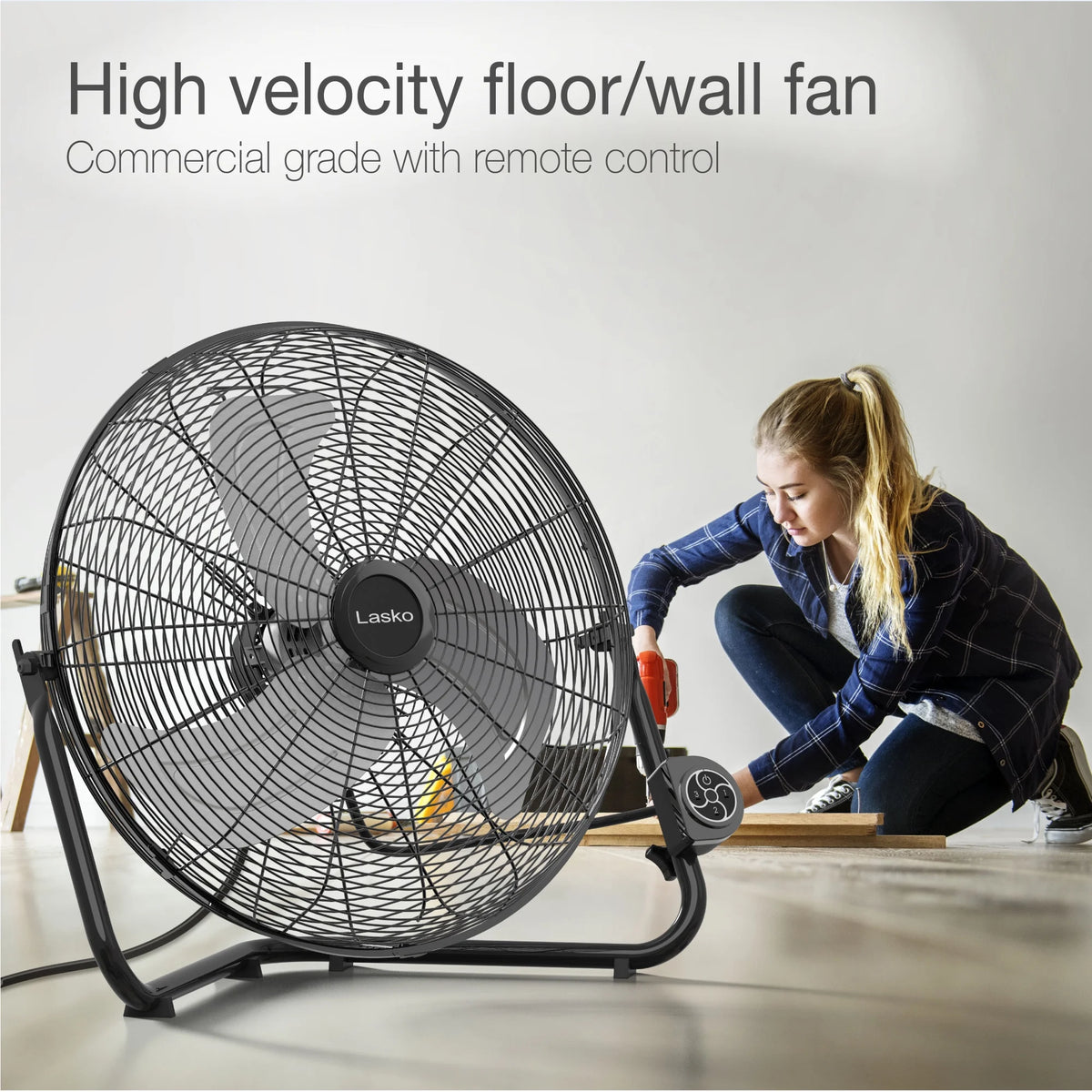20" High Velocity Floor Fan with Remote Q4877