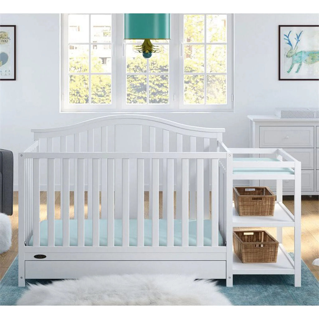 4-in-1 Convertible Crib and Changer with Drawer X5024