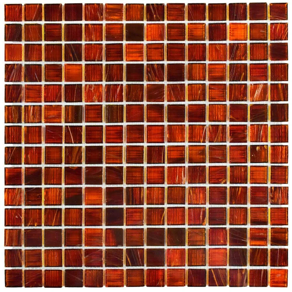 Red Glass Mosaic Tile W9286