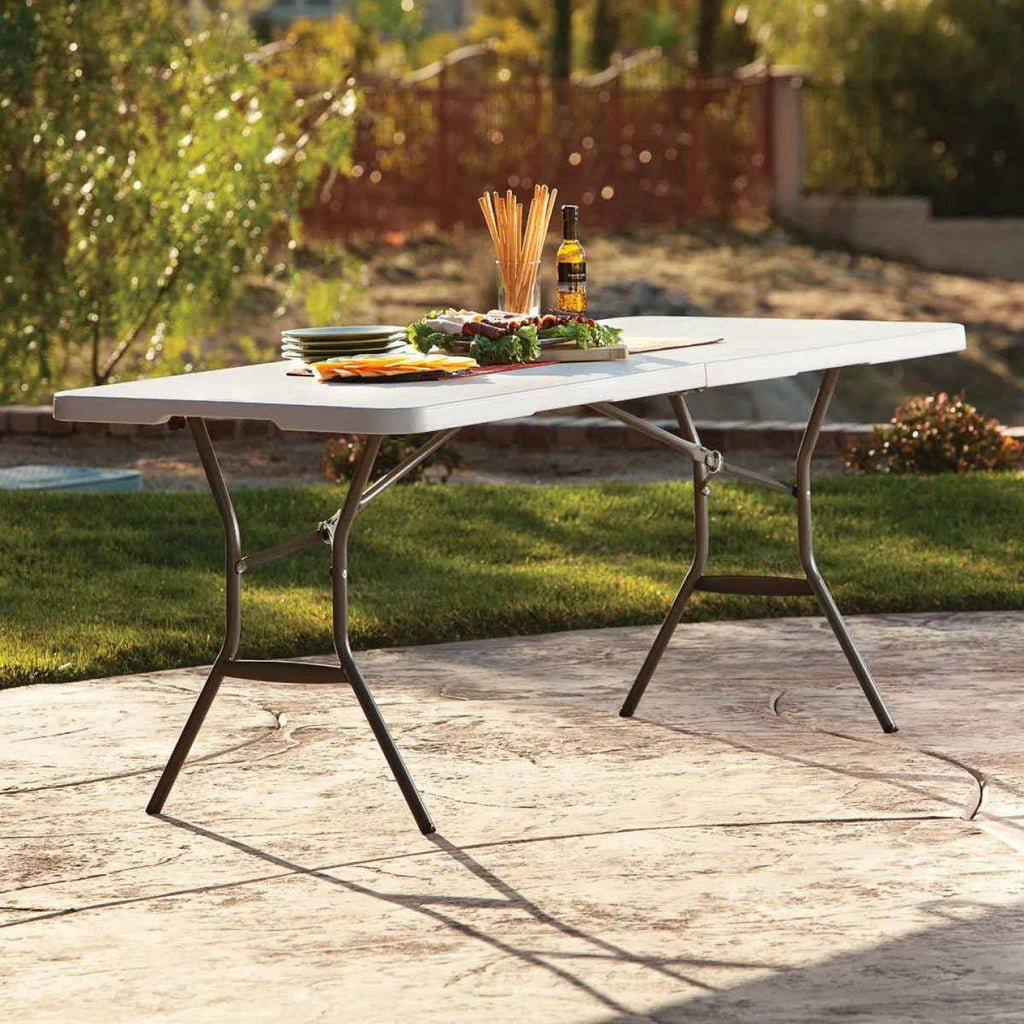6ft White Plastic Folding Table U247