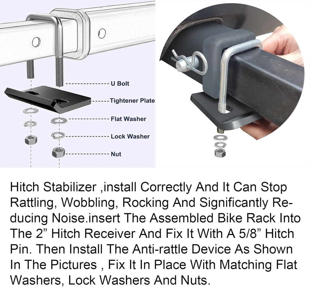 Hitch Mount Bike Rack, Foldable 2 Tray Bicycle Rack O631441