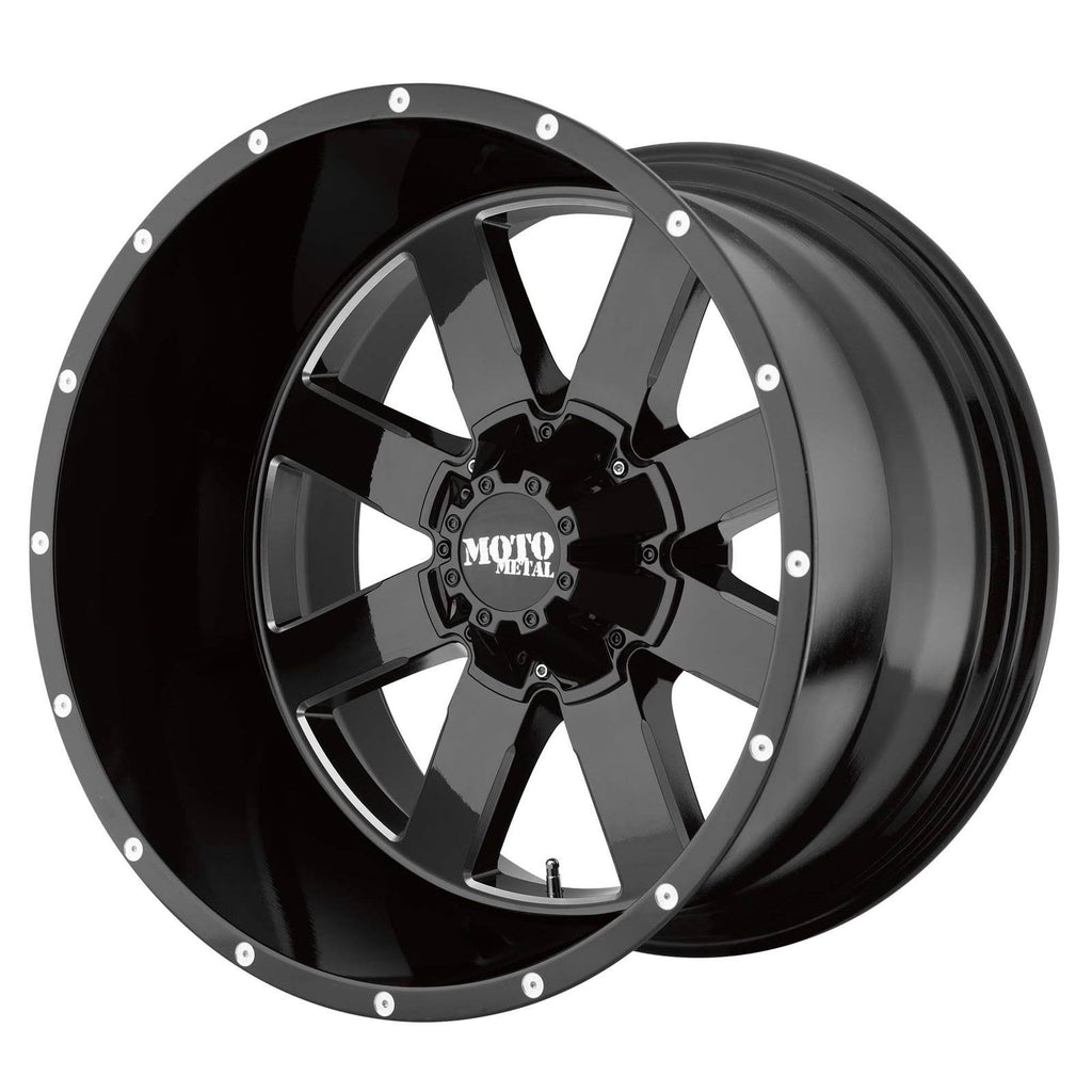 Black Milled 22x14 8x170 Wheel G101