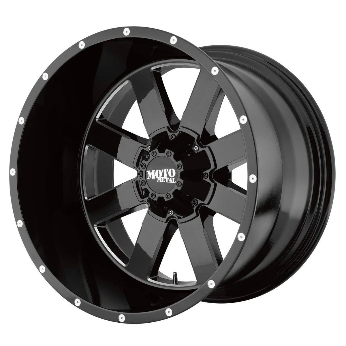 Black Milled 22x14 8x170 Wheel G101