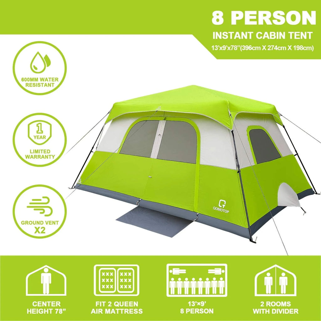8 Person Instant Waterproof Camping Tent C89730