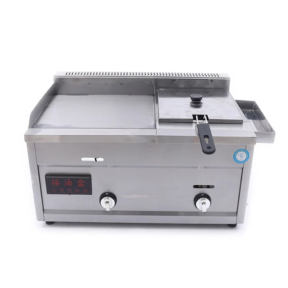 Propane Gas Deep Fryer and Tabletop Griddle 2 Burner T681804