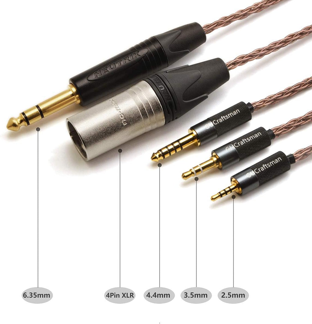6N Single Crystal Copper Headphones Cable 4.4mm Balance M786