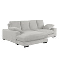 Cream Corduroy Convertible Sofa R4167