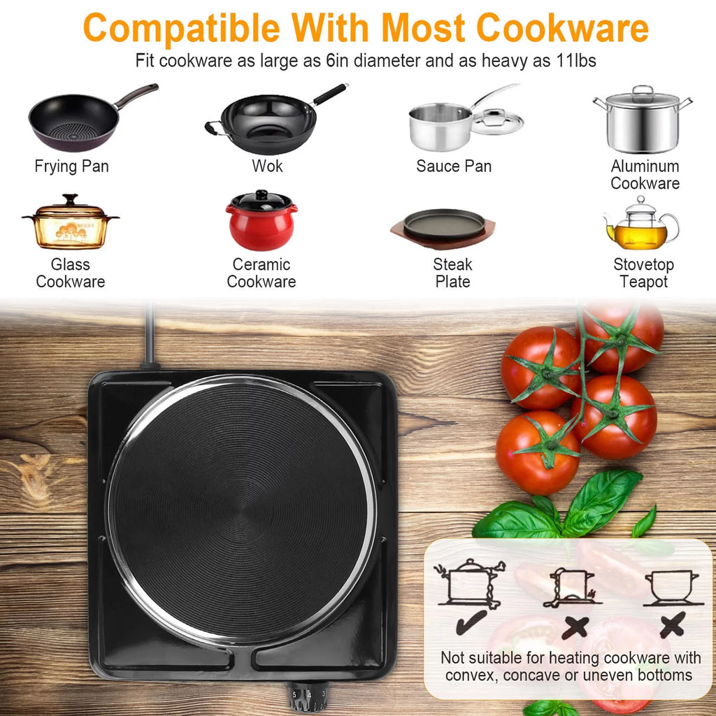 1500W Electric Single Burner Hot Plate Q73908