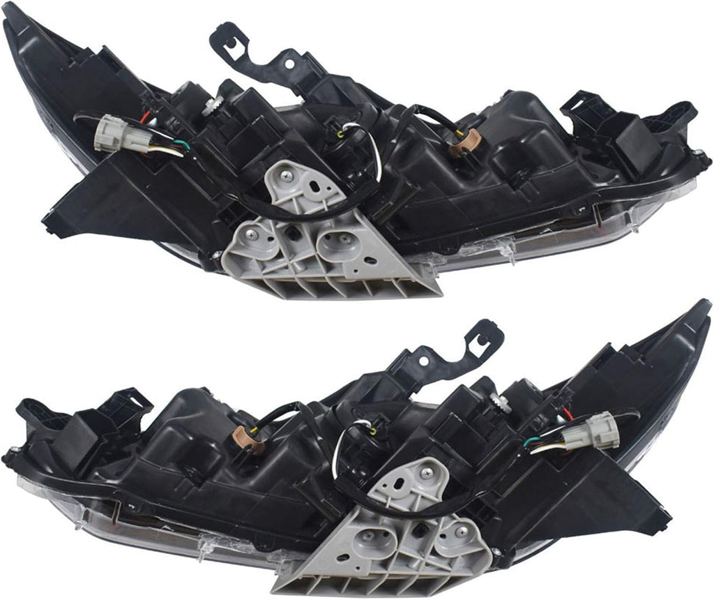 Replacement Halogen Headlights for 2016 2017 2018 Nissan Altima Black Bezel Chrome Style Headlight Assembly W21510