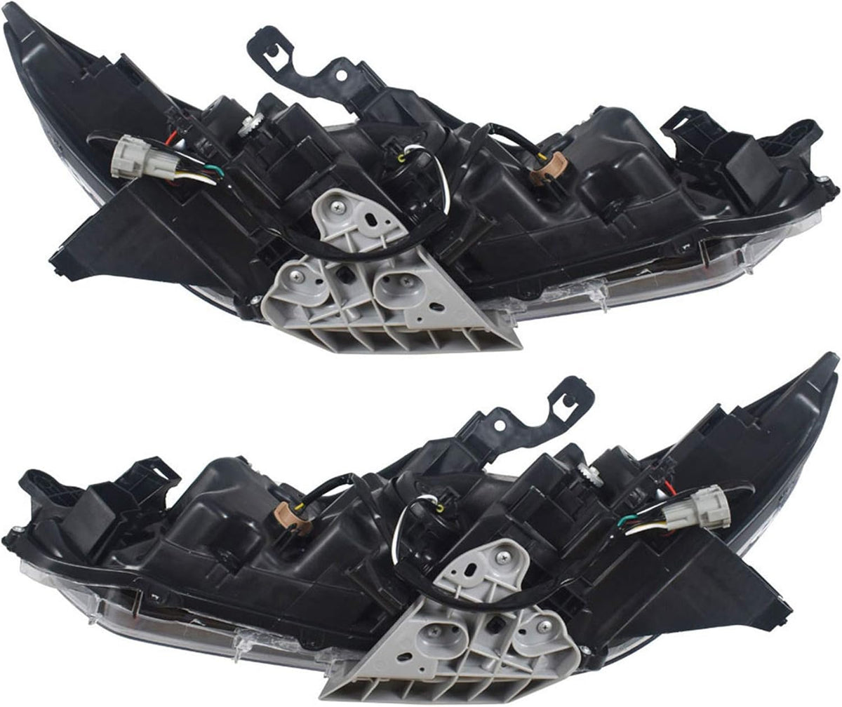 Replacement Halogen Headlights for 2016 2017 2018 Nissan Altima Black Bezel Chrome Style Headlight Assembly W21510