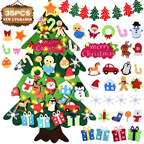 Felt Christmas Tree 35 Pcs Decorations F1039