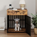 Wooden Dog Crate Furniture with Flip Top Drawer S39223
