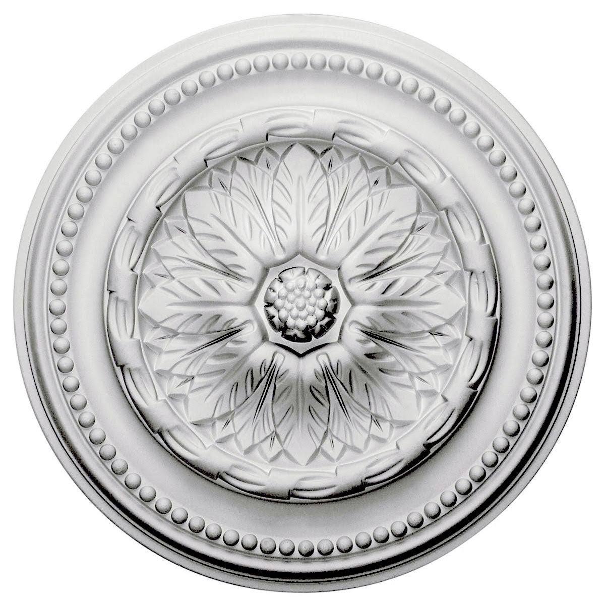 15 3/4 inch x 1 7/8 inch Hand-Painted Rust Ceiling Medallion K718