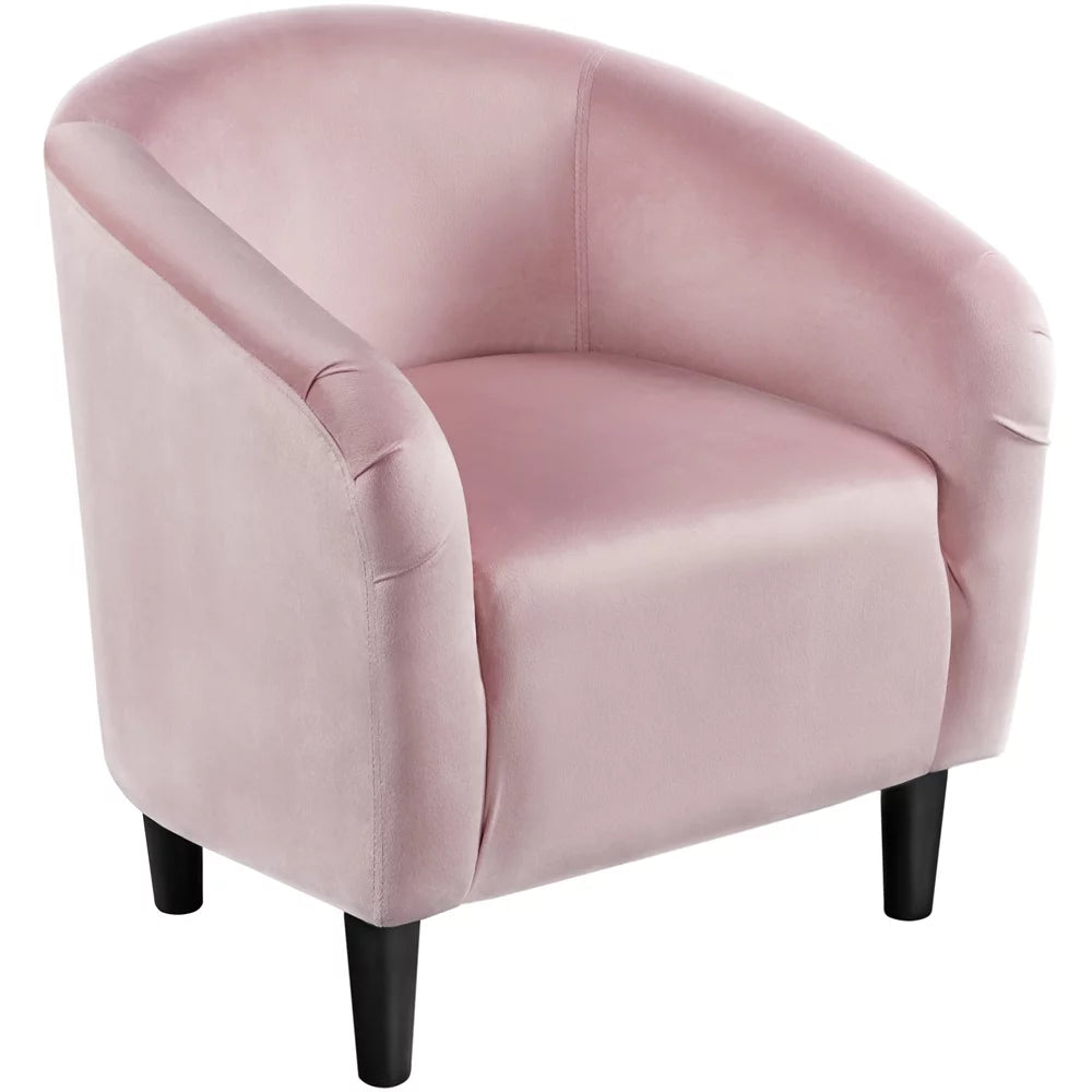Yellow Upholstered Velvet Accent Chair W891472