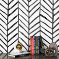 Peel and Stick Wallpaper Black and White Roll 17.7x78.8 Inch Z523131